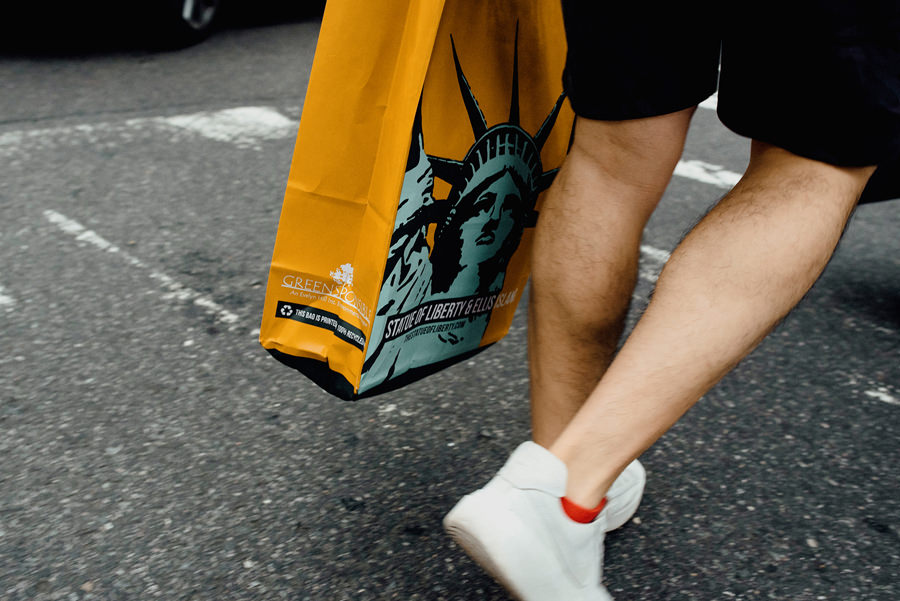 Manhattan NYC street photographer - Statue of Liberty tote bag