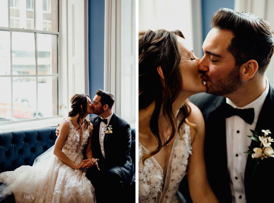emotional wedding of Ewelina and Rob - New York City wedding photographer - first look
