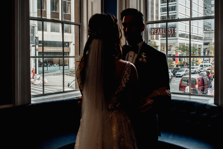 Ewelina and Rob India House wedding - Manhattan NYC - first look